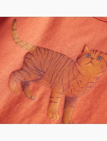 T-shirt manches longues en coton extensible chat - vidaxl