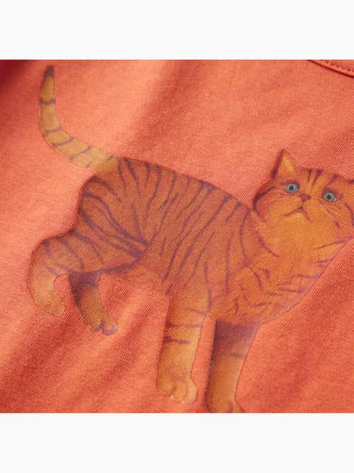 T-shirt manches longues en coton extensible chat - vidaxl - Kiabi