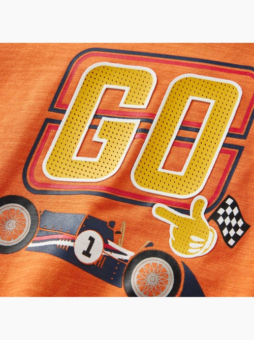T-shirt manches longues en coton foncé imprimé voiture de course - vidaxl - Kiabi T-shirt manches longues en coton foncé imprimé voiture de course - vidaxl - Kiabi