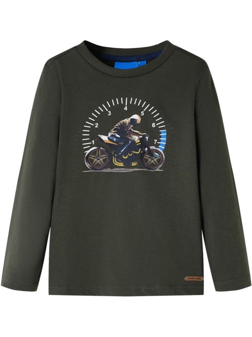 T-shirt manches longues en coton henna motocyclette - vidaxl - Kiabi