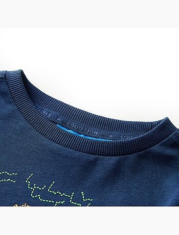 T-shirt manches longues en coton imprimé jeep - vidaxl