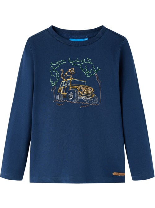 T-shirt manches longues en coton imprimé jeep - vidaxl - Kiabi T-shirt manches longues en coton imprimé jeep - vidaxl - Kiabi