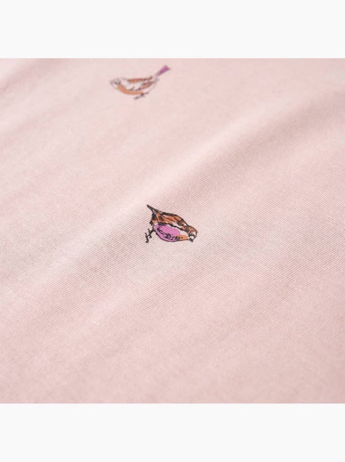 T-shirt manches longues en coton imprimé moineau avec volants - vidaxl - Kiabi