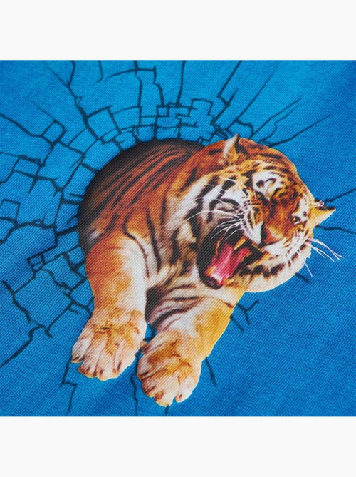 T-shirt manches longues en coton imprimé tigre - vidaxl - Kiabi