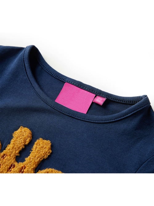 T-shirt manches longues en coton stretch avec cerf - vidaxl - Kiabi