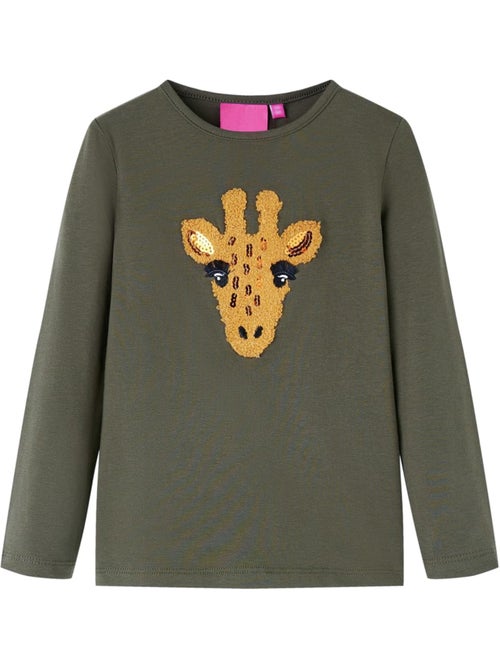 T-shirt manches longues en coton stretch avec cerf - vidaxl - Kiabi T-shirt manches longues en coton stretch avec cerf - vidaxl - Kiabi
