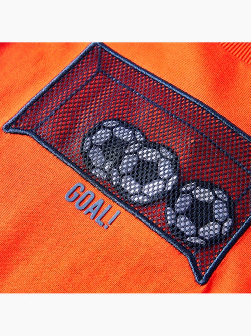 T-shirt manches longues en coton vif avec but de football - vidaxl - Kiabi