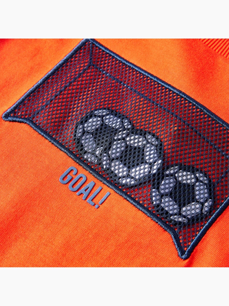 T-shirt manches longues en coton vif avec but de football - vidaxl Orange - Kiabi