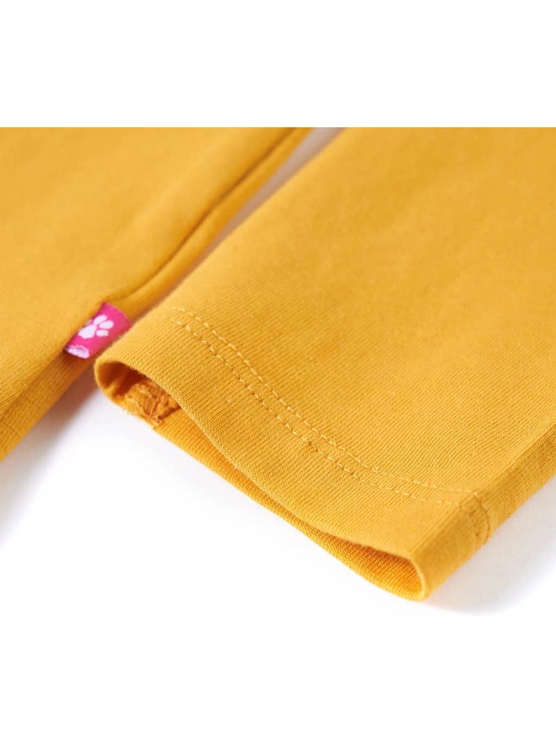 T-shirt manches longues enfant coton élasthanne lapin à sequins - vidaxl Jaune - Kiabi