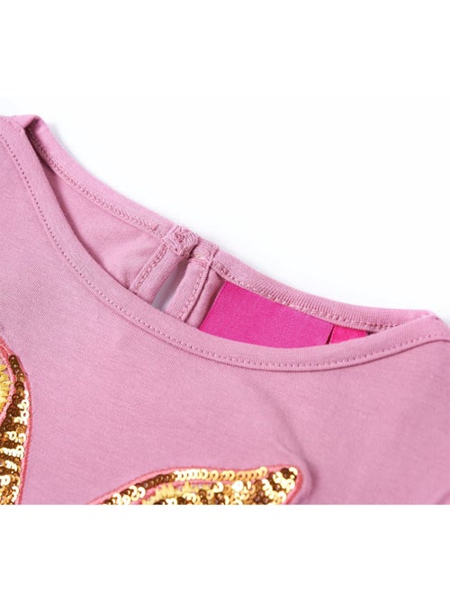 T-shirt manches longues enfant coton élasthanne lapin à sequins - vidaxl - Kiabi