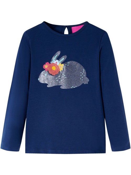 T-shirt manches longues enfant coton élasthanne lapin scintillant - vidaxl - Kiabi T-shirt manches longues enfant coton élasthanne lapin scintillant - vidaxl - Kiabi