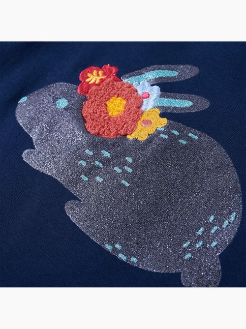 T-shirt manches longues enfant coton élasthanne lapin scintillant - vidaxl - Kiabi T-shirt manches longues enfant coton élasthanne lapin scintillant - vidaxl - Kiabi