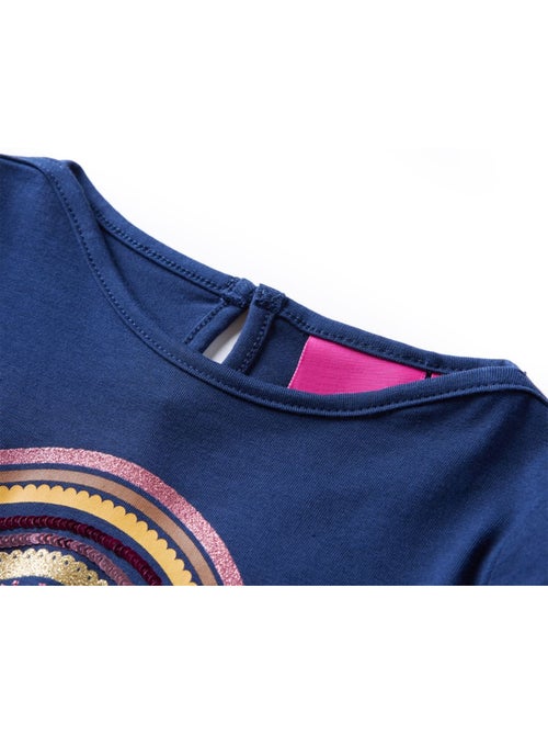 T-shirt manches longues enfant coton extensible motif arc-en-ciel - vidaxl - Kiabi