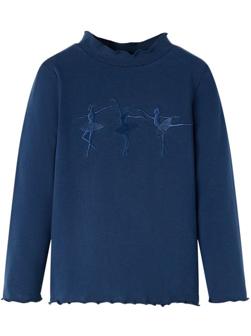 T-shirt manches longues enfant coton imprimé ballerines - vidaxl - Kiabi