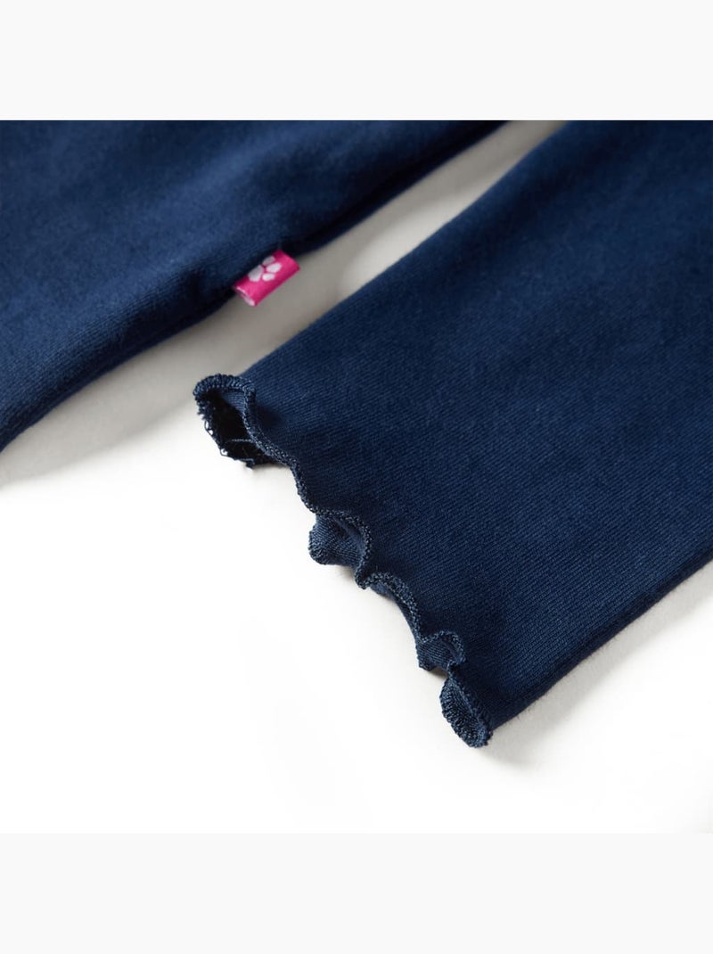 T-shirt manches longues enfant coton imprimé ballerines - vidaxl Bleu - Kiabi