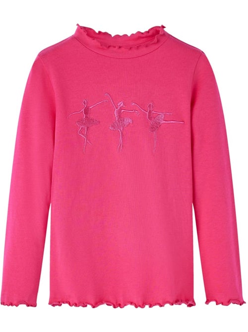 T-shirt manches longues enfant coton imprimé ballerines - vidaxl - Kiabi T-shirt manches longues enfant coton imprimé ballerines - vidaxl - Kiabi