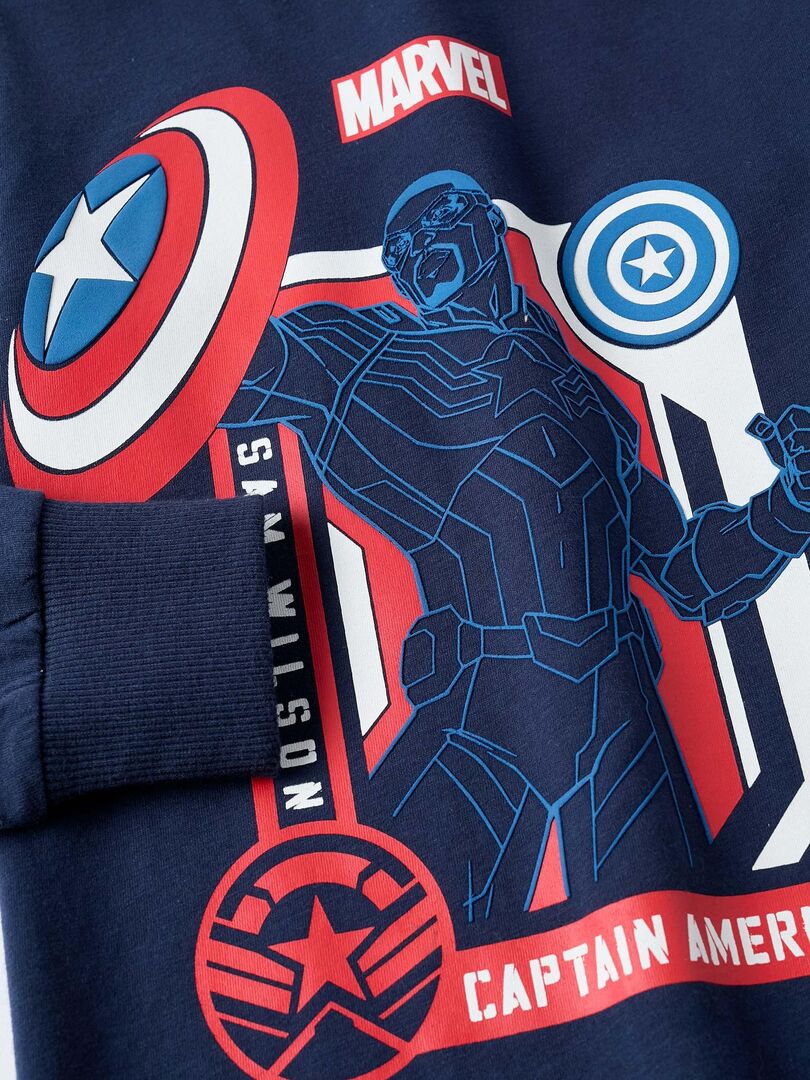 T-shirt manches longues et imprimé Captain America MARVEL CAP AMERICA ...