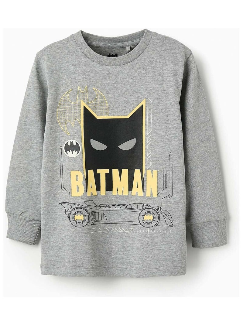 T-shirt manches longues et imprimé WARNER BATMAN Gris foncé - Kiabi