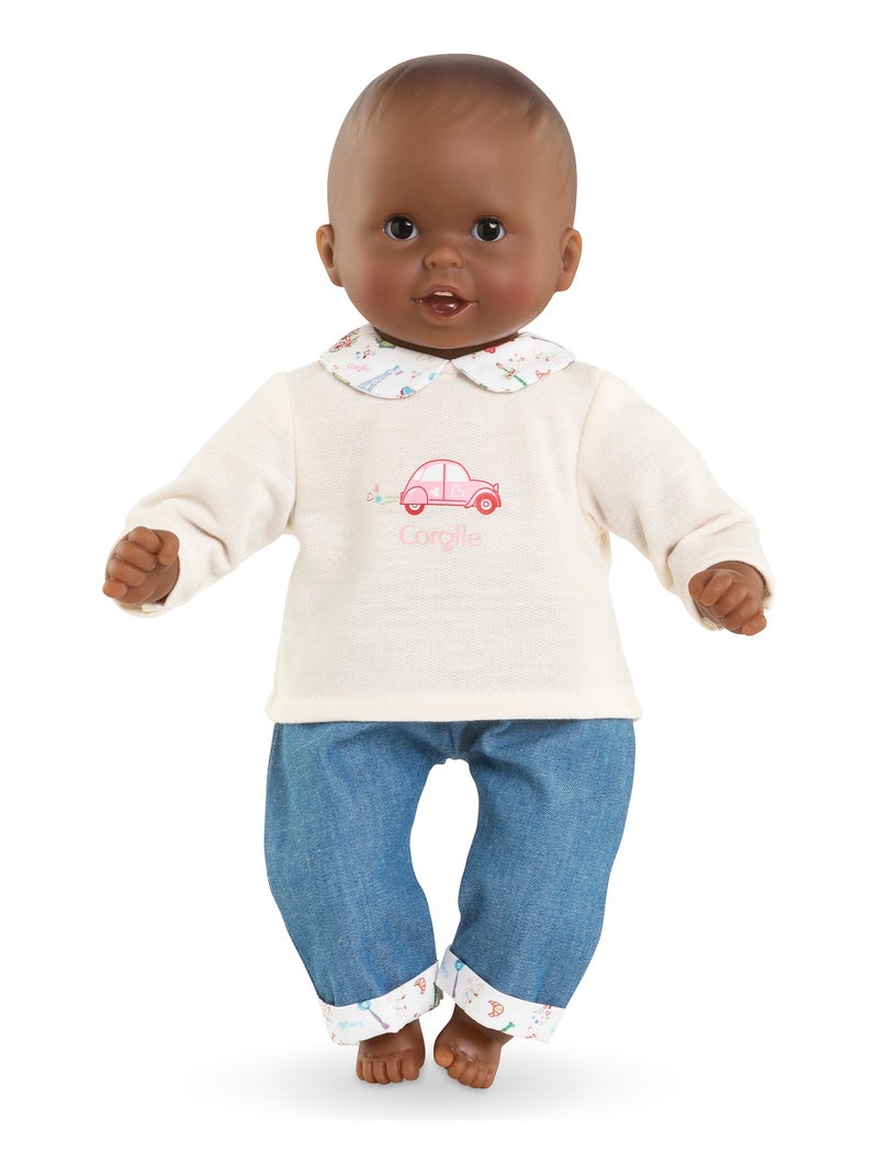 T-Shirt Manches Longues et Jean Week-end à Paris pour poupon 30 cm Bleu - Kiabi