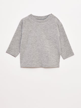 T-shirt manches longues et poche poitrine