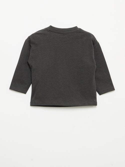 T-shirt manches longues et poche poitrine - Kiabi