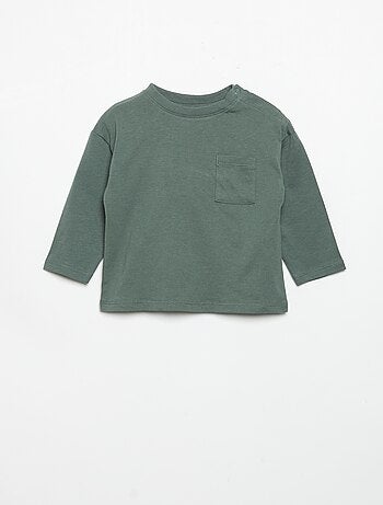 T-shirt manches longues et poche poitrine