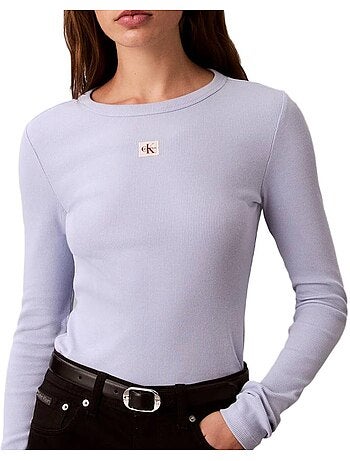 T-shirt manches longues femme calvin klein jeans