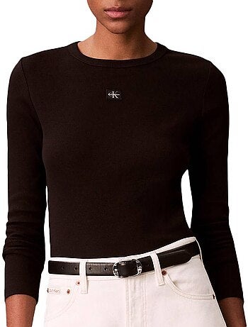 T-Shirt Manches Longues Femme Calvin Klein Jeans