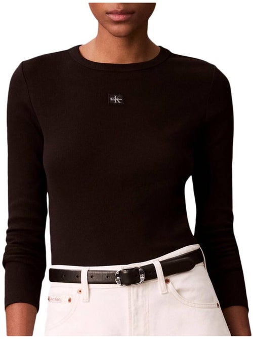 T-Shirt Manches Longues Femme Calvin Klein Jeans - Kiabi
