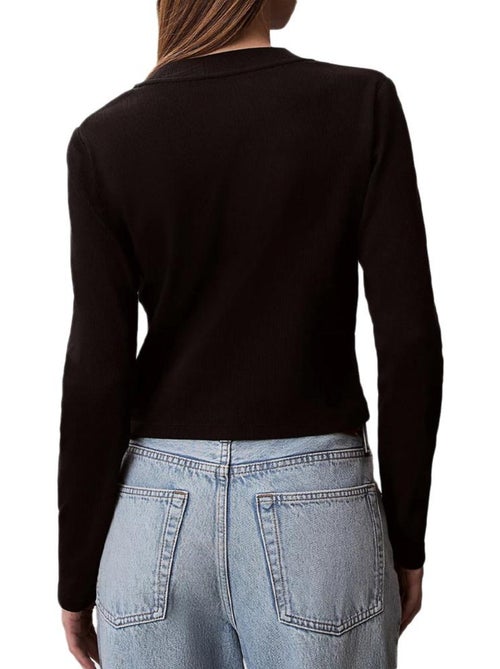 T-Shirt Manches Longues Femme Calvin Klein Jeans - Kiabi