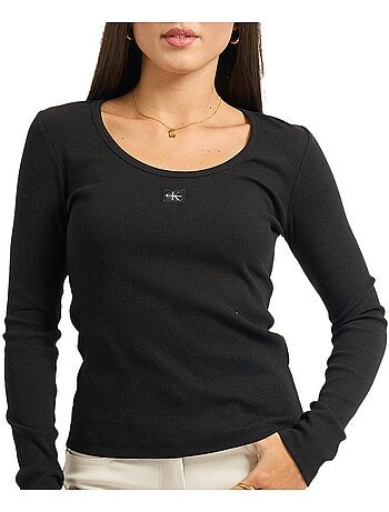 T-Shirt Manches Longues Femme Calvin Klein Jeans