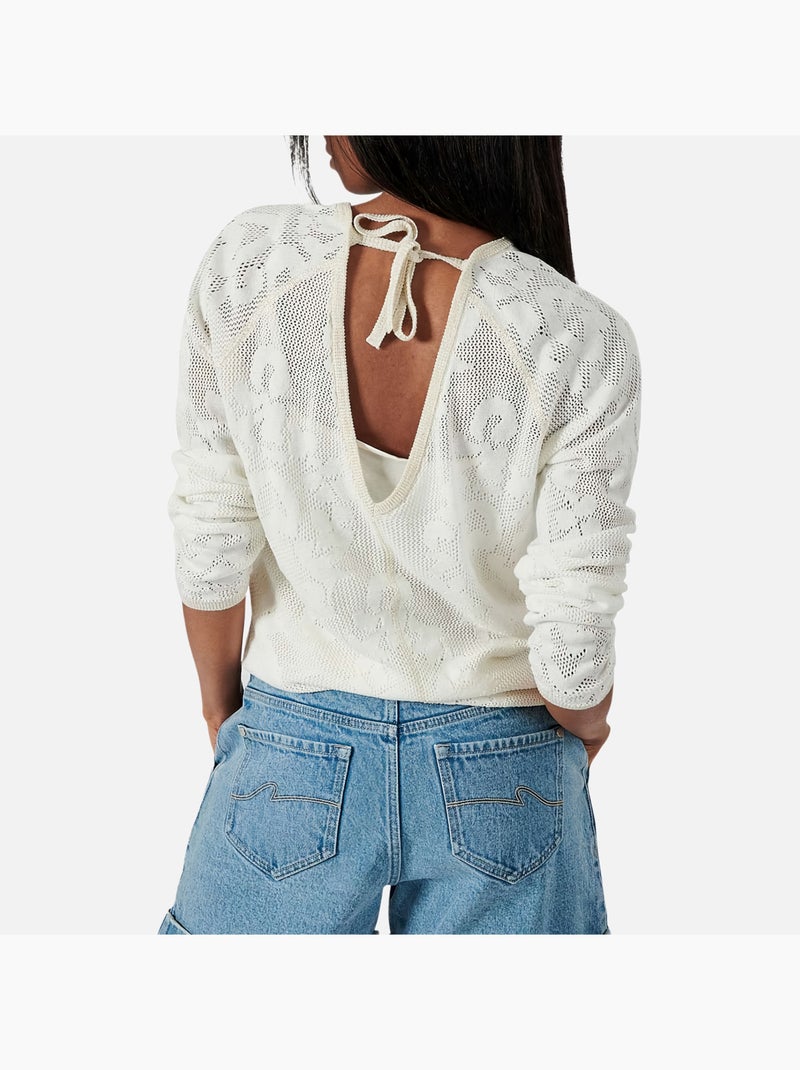 T-Shirt Manches Longues Femme Kaporal Blanc - Kiabi