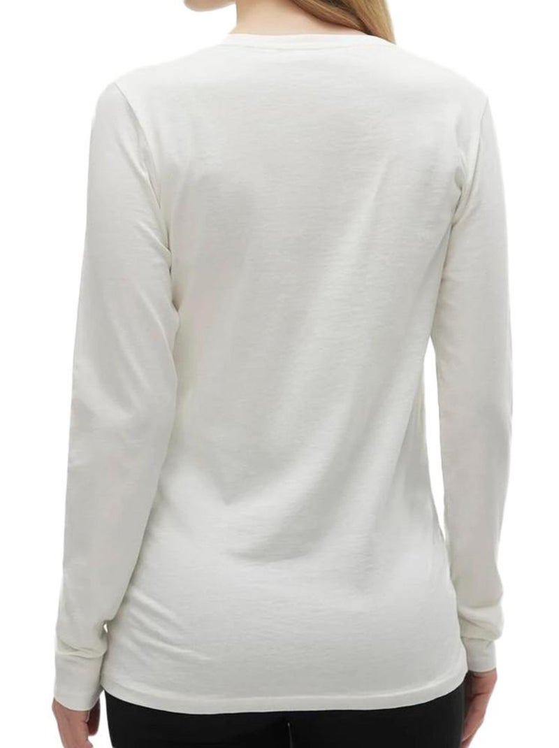 T-shirt Manches Longues Femme Mamalicious Beige - Kiabi