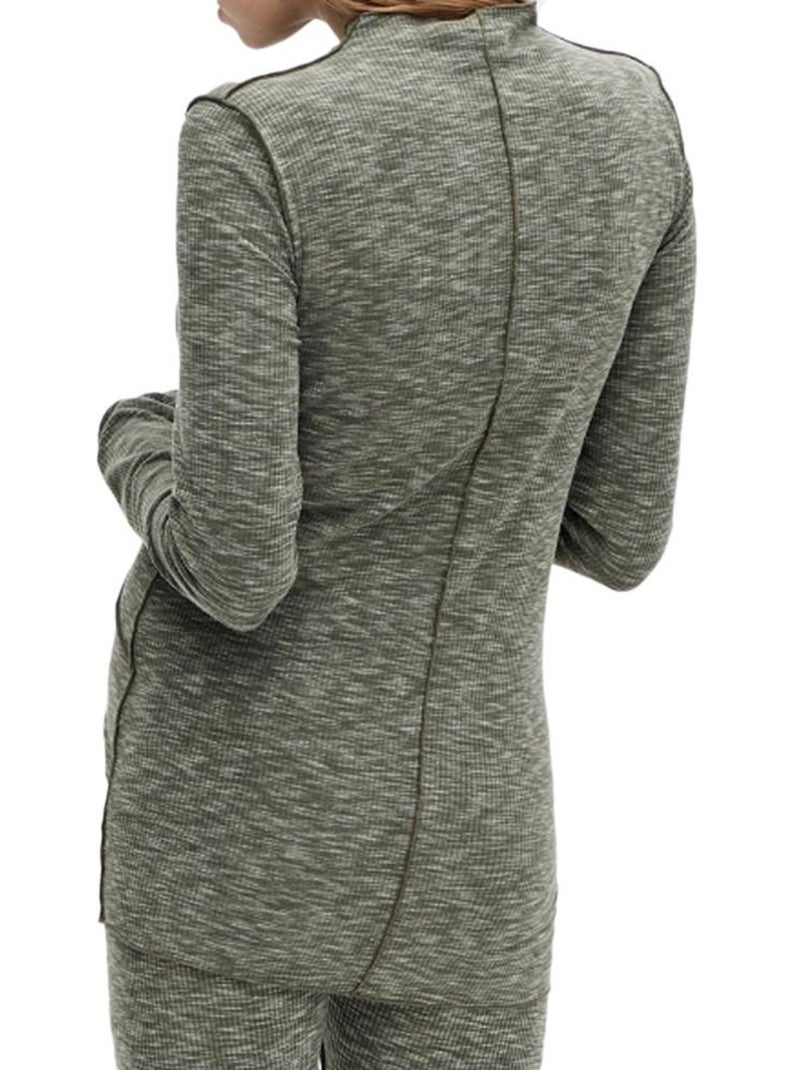 T-Shirt Manches Longues Femme Mamalicious Gris Argenté - Kiabi