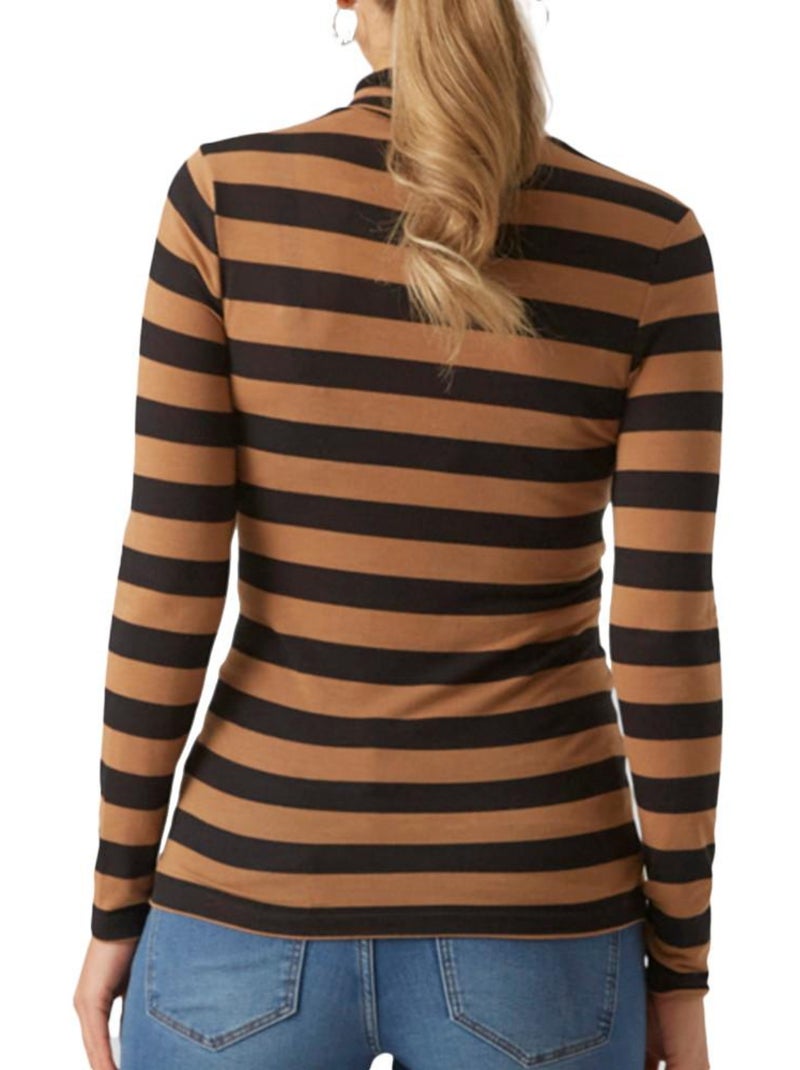 T-shirt Manches Longues Femme Mamalicious Noir - Kiabi