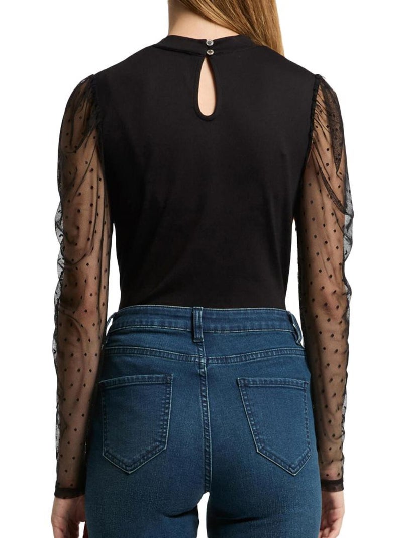 T-Shirt Manches Longues  Femme Morgan TSAGE Noir - Kiabi