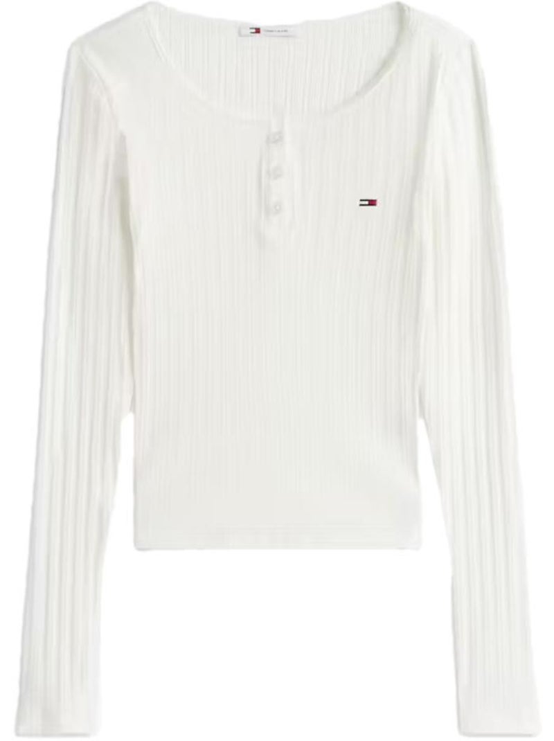 T-Shirt Manches Longues Femme Tommy Hilfiger Blanc - Kiabi