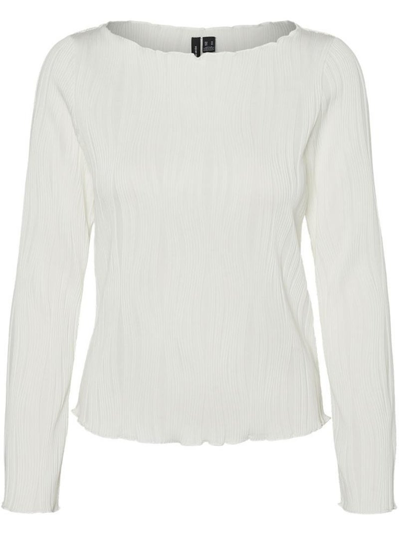 T-Shirt Manches Longues Femme Vero Moda Blanc - Kiabi