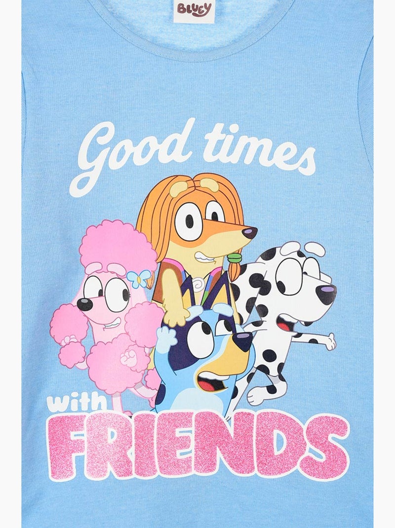 T-shirt manches longues   fille bluey - licence officielle Bleu - Kiabi