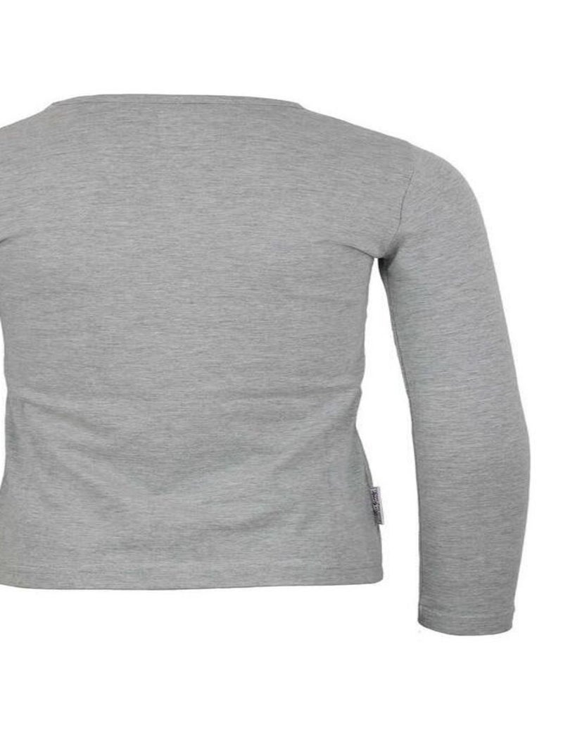 T-shirt manches longues fille FANION - MISS GIRLY Gris - Kiabi