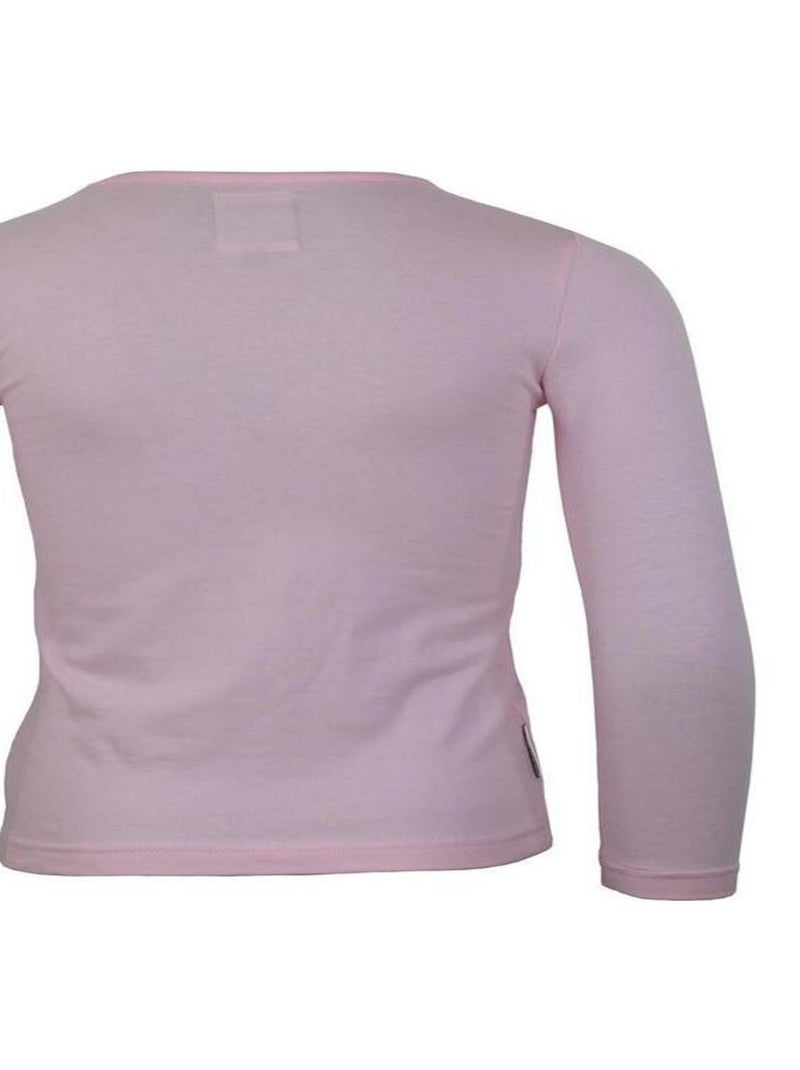 T-shirt manches longues fille FANION - MISS GIRLY Rose - Kiabi