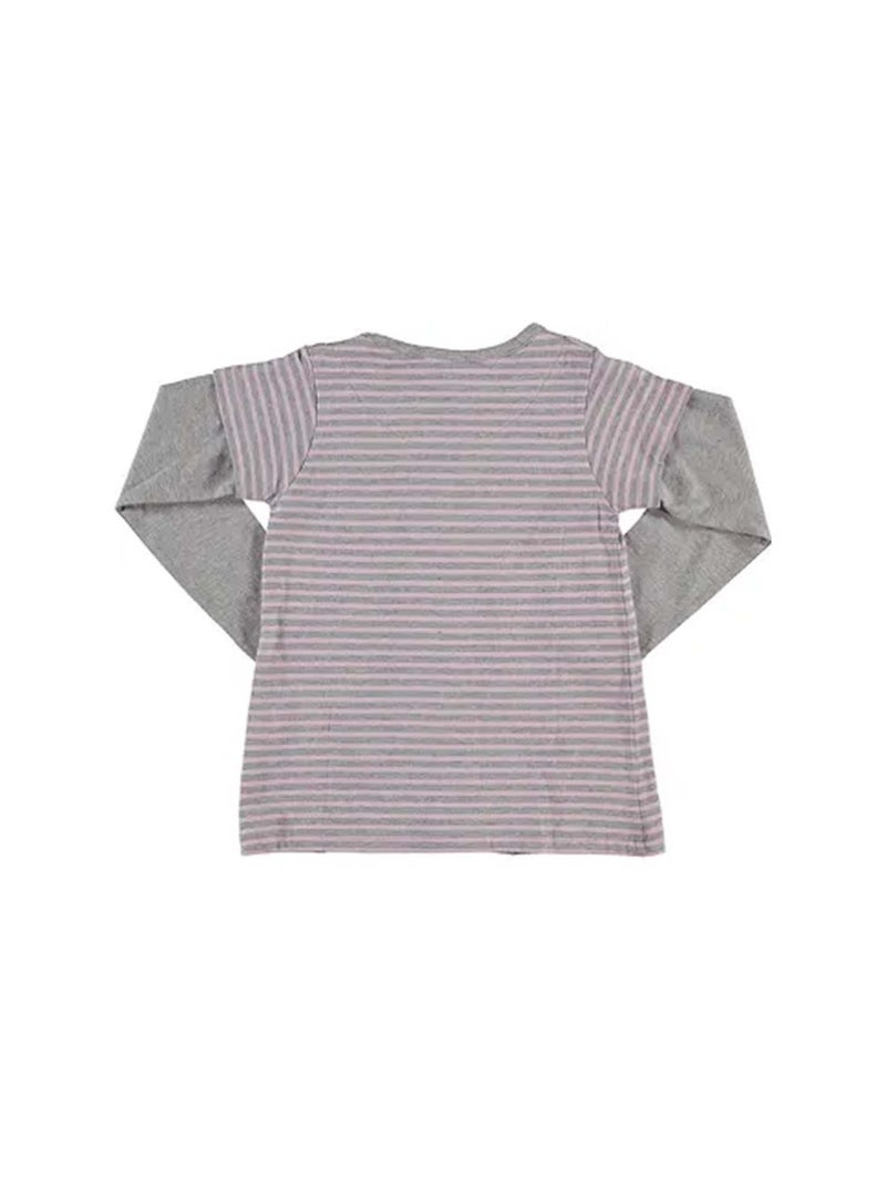 T-shirt manches longues fille FASILL - MISS GIRLY Rose - Kiabi