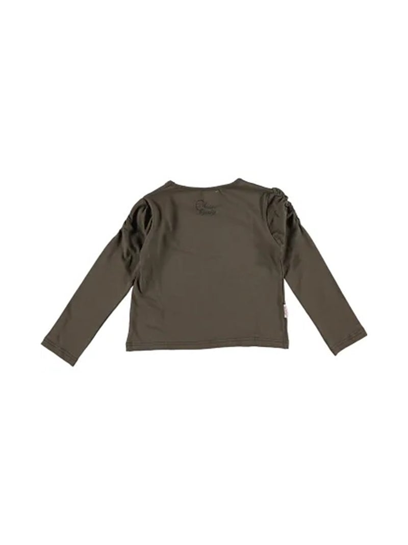 T-shirt manches longues fille FLOYD - MISS GIRLY Kaki - Kiabi