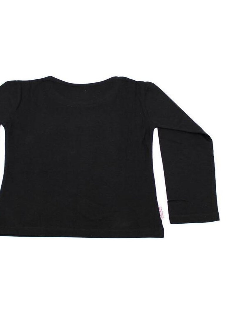 T-shirt manches longues fille FONITO - MISS GIRLY Noir Noir - Kiabi