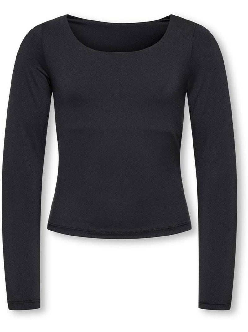 T-Shirt Manches Longues Fille Kids ONLY Noir - Kiabi