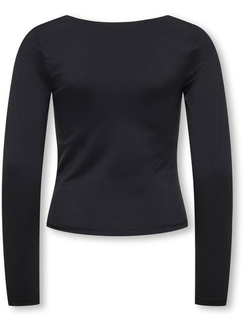 T-Shirt Manches Longues Fille Kids ONLY Noir - Kiabi