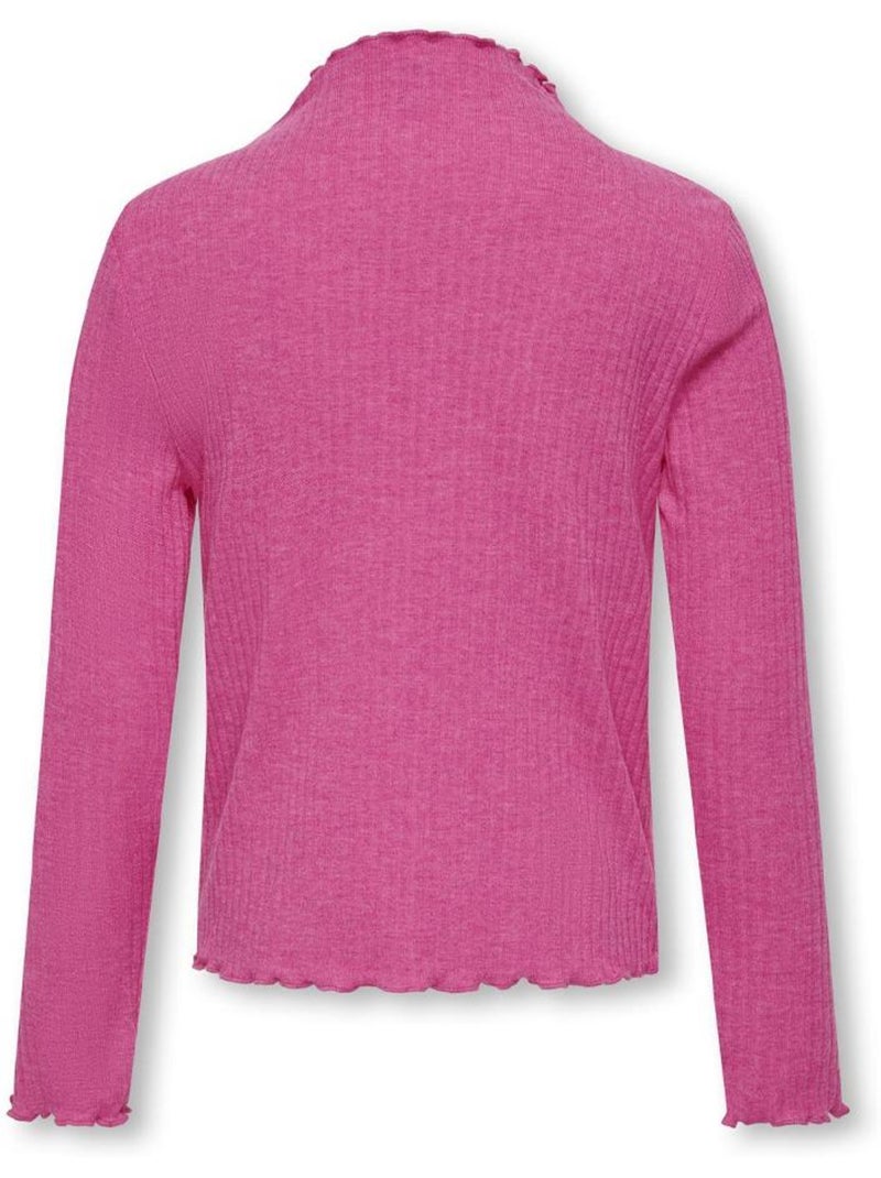 T-Shirt Manches Longues Fille Kids ONLY Rose - Kiabi