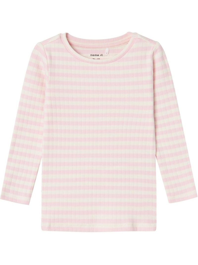 T-Shirt Manches Longues Fille Name it Blanc - Kiabi