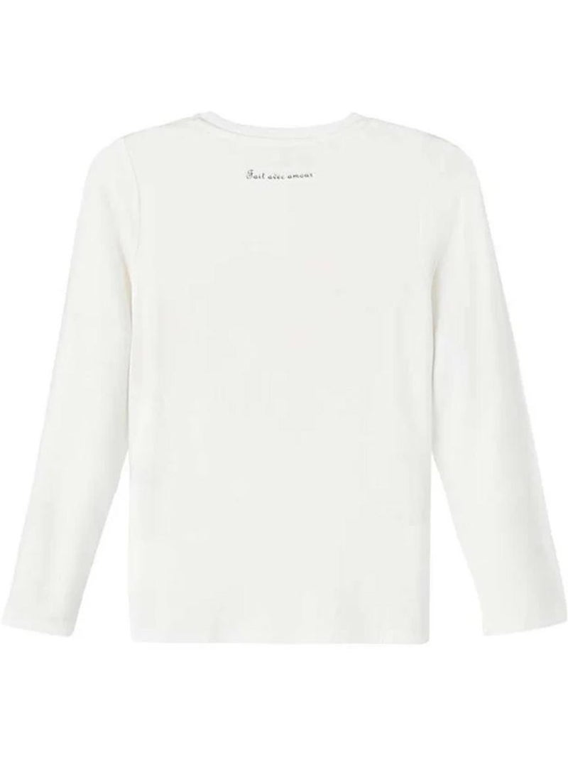T-shirt Manches Longues Fille Name it Blanc - Kiabi