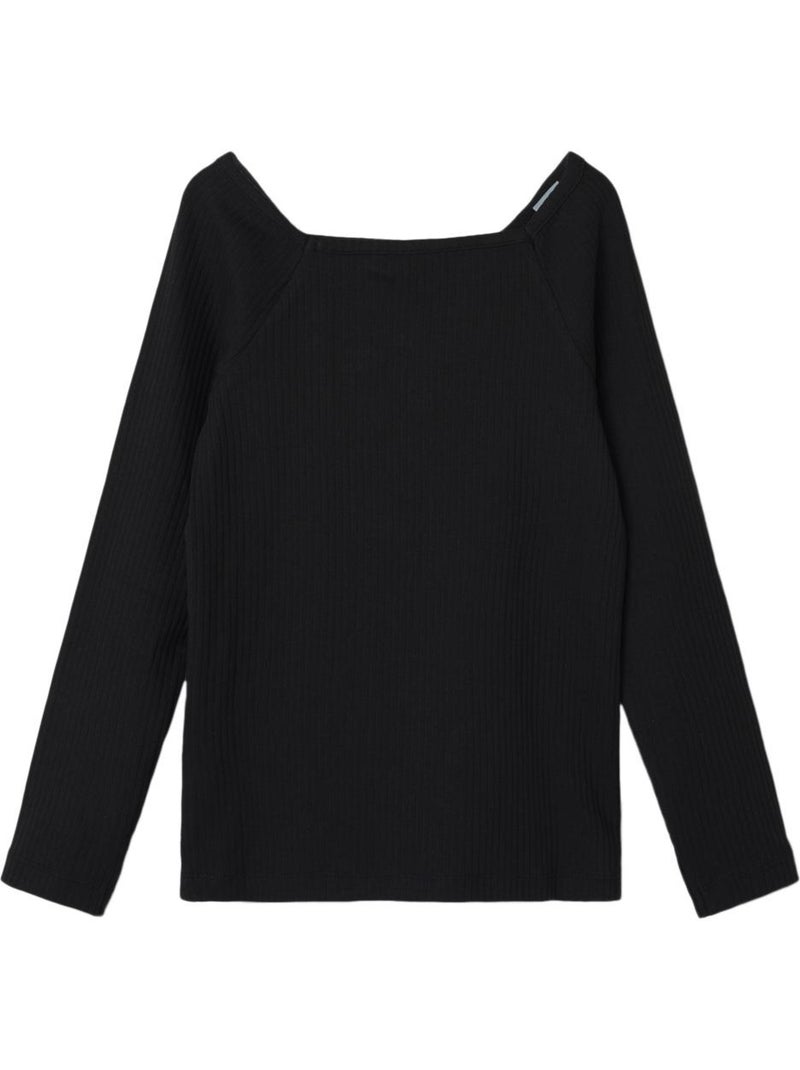 T-shirt Manches Longues Fille Name it Noir - Kiabi